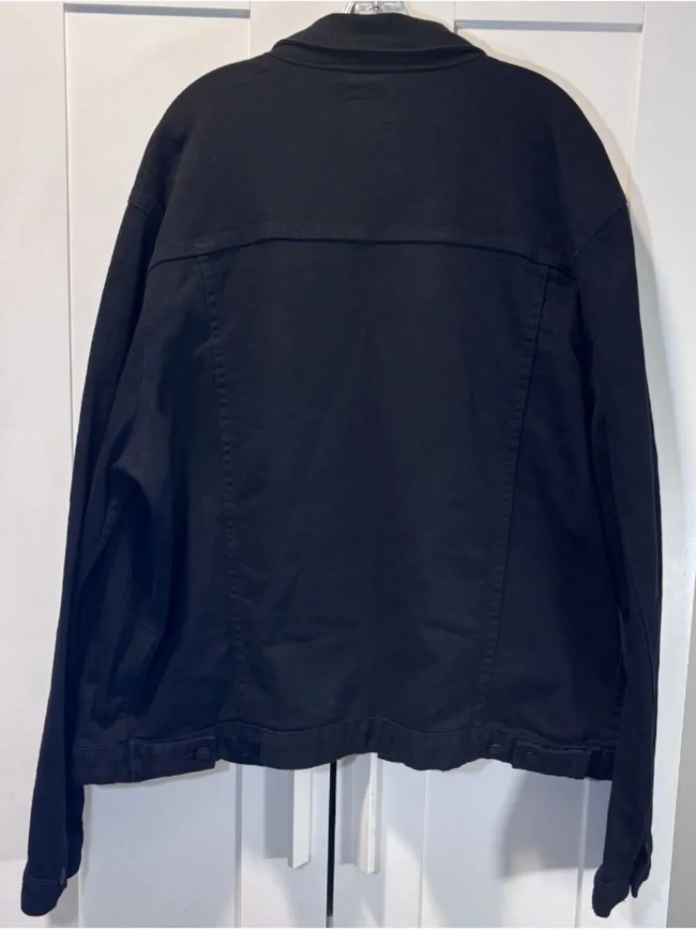 NWT ASOS Men’s Black Dark Wash Denim Jean Jacket Cotton Size 5XL New With Tags